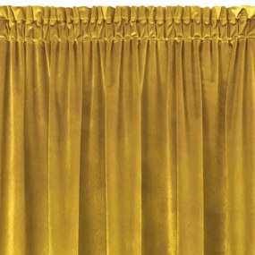 Dekorstudio Dekoračný záves SAMANTA na riasiacu pásku - horčicový Rozmer závesu: 140x270cm