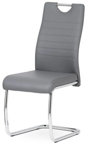 Autronic BONTEC Jedálenská stolička, šedá, ekokoža, DCL-418 GREY Farba: Šedá