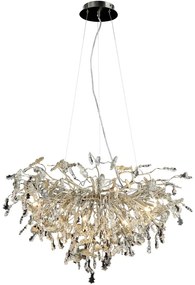 Krištáľový luster na lanku 13xG9/40W/230V chróm