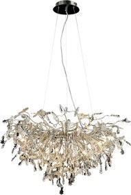 Krištáľový luster na lanku 13xG9/40W/230V chróm