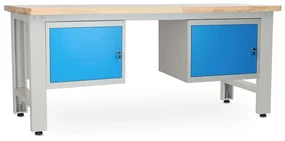 Dielenský stôl Solid OAK-11, 210 cm, 2 závesné boxy, dub