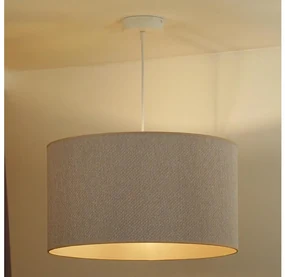 Duolla - Luster na lanku ROLLER ECO RECYCLING 1xE27/15W/230V pr. 45 cm krémová DU603935