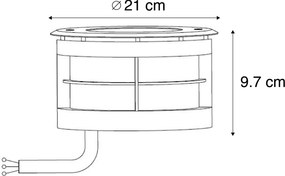 Moderný zemný reflektor oceľ vrátane LED 20W - Bridge