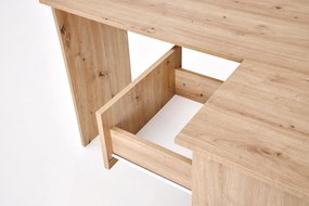 Rohový písací stôl Bega dub artisan