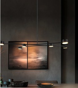 Čierne kovové závesné svietidlo Coda – Trio Select