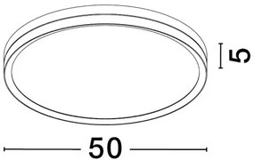 LED stropné svietidlo Cantria 50