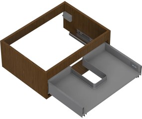 Mexen Box-A, závesná skrinka 60 cm, 1 zásuvka, orech, 91AX0-0600-235-1-86