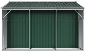 Záhradná kôlňa zelená 277x279x179 cm pozinkovaná oceľ