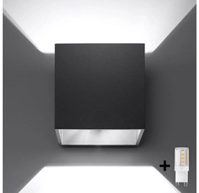 Brilagi -  LED Nástenné svietidlo MURO 1xG9/4W/230V čierna BG0561