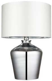 Endon 61198 - Stolná lampa WALDORF 1xE27/10W/230V lesklý chróm/biela