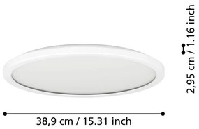 Eglo 901447 - LED Kúpeľňové svietidlo ROVITO 18,5W/230V pr. 38,9 cm IP44 biela