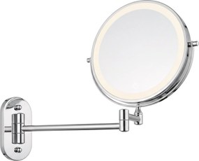 Rea Glow, kozmetické LED zrkadlo nástenné 20 cm, chrómová, HOM-70003