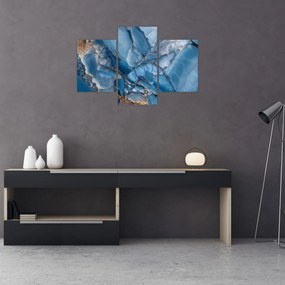 Obraz - Modrý členitý mramor (90x60 cm)
