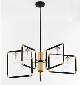 Jupiter 1985 - Luster na tyči IBRA 5xG9/10W/230V čierna/zlatá