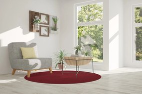 Vopi koberce Kusový koberec Astra červená kruh - 400x400 (priemer) kruh cm