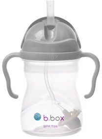 Hrnček so slamkou - sivý 240 ml