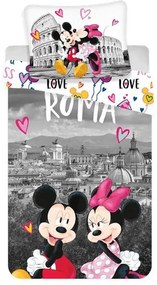 Obliečky Mickey a Minnie v Ríme, 140x200 cm