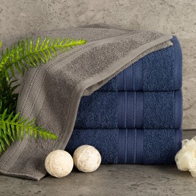 BAVLNENÝ UTERÁK KAYA SADA 6KS 50X90 CM STRIEBORNÁ