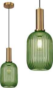 Toolight Toolight, závesné svietidlo zo skla 1xE27, APP459-1CP, zelená, OSW-00589