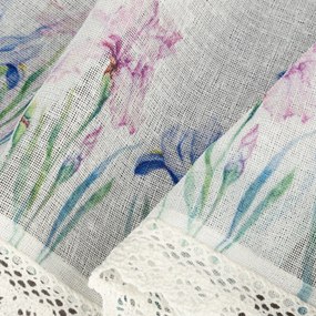 KRÁTKA ZÁCLONA NA PÁSKE DOLOREZ 150X30 CM KVETY