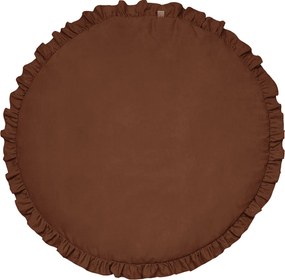 Detská podložka s volánom čokoládová