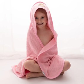 Babymatex Osuška s kapucňou MAXI 100x100 cm - Ružová