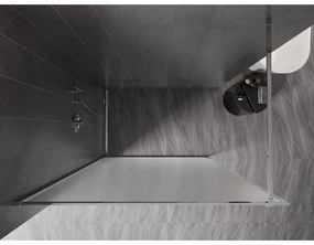 Mexen Kioto-F, sprchová zástena s rámom 140 x 202 cm, 8 mm sklo námraza, chrómový profil, 800-140-104-01-30
