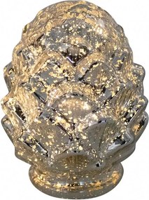 Strieborná sklenená dekorácie šiška - Ø13 * 17