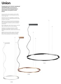 Redo 01-2202 - LED Luster na lanku UNION LED/34W/230V 3000K pr. 60 cm biela