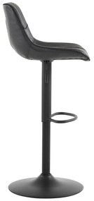 Autronic -  Stolička barová AUB-714 BK čierna ekokoža, kov čierna