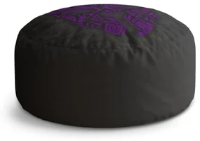 Sablio Taburet Circle BLACK PANTHER wakanda forever Fialový: 40x50 cm