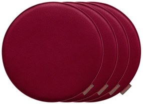 Magma Podložka na sedenie Avaro, 4 kusy (okrúhly tvar, vínová)  (100247989)