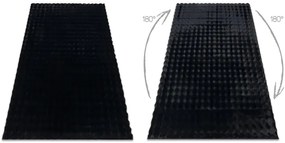 Koberec BUBBLE čierny 25 štrukturálny 3D