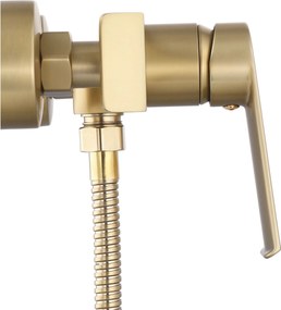 Rea Hass, sprchová batéria s ručnou sprchovou súpravou, zlatá matná, REA-B6403