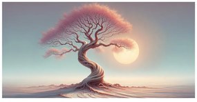 Obraz strom života v ružovom svetle