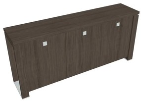 Nízka skriňa Verno+ S 200 x 46 x 90 cm, dub antracit / hnedá