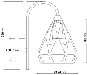 Globo 15889W - Nástenné svietidlo HASSAN 1xE27/40W/230V