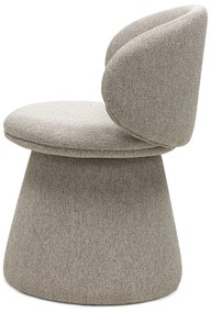 Designová otočná jídelní židle Chamil béžovošedá