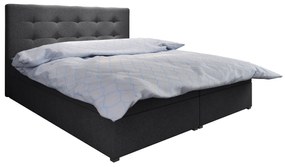 Manželská posteľ  Boxspring 160 cm Fade 1 (tmavosivá) (s matracom a úložným priestorom). Akcia -20%. Vlastná spoľahlivá doprava až k Vám domov. 1046480