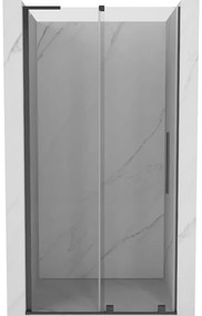 Mexen Velar L, posuvné sprchové dvere do otvoru 90 cm, 8mm číre sklo, grafit brúsený, 871-090-003-01-66