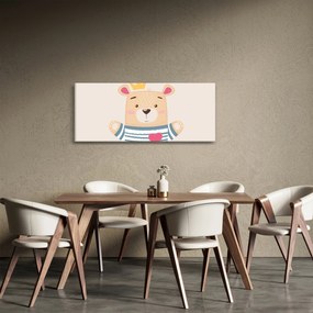 Obraz - Medvedík s korunkou (120x50 cm)
