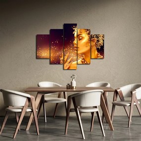 Obraz - Zlatý makeup (150x105 cm)