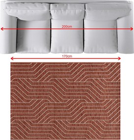 Koberec Velvet beige/rust 120x170cm