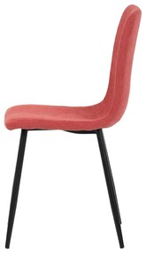 Autronic - Židle jídelní, červená látka, černý kov - DCL-964 RED2 AKCE