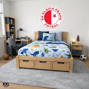 100x100cm Logo SK Slavia Praha - textilná nálepka na stenu Veľkosť: 100 cm