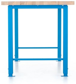 Výškovo nastaviteľný dielenský stôl Basic 220 x 80 cm, modrá