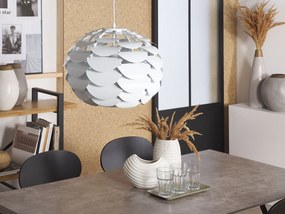 Moderná biela závesná stropná lampa MOSELLE Beliani