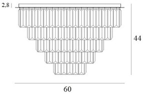 MAXLIGHT C0206 - Stropné svietidlo MONACO 15xG9/40W/230V pr. 60 cm zlatá