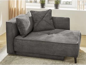 Rozkladacia pohovka Rex, tmavo šedá štruktúrovaná látka%