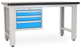 Dielenský stôl Solid MDF-30, 150 cm, závesný box, čierna